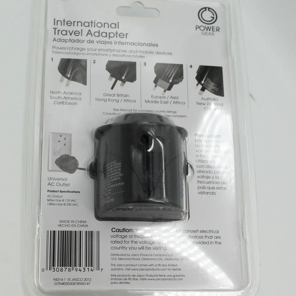 Universal International‎ Travel Adapter Worldwide AC Power Plug Converter New